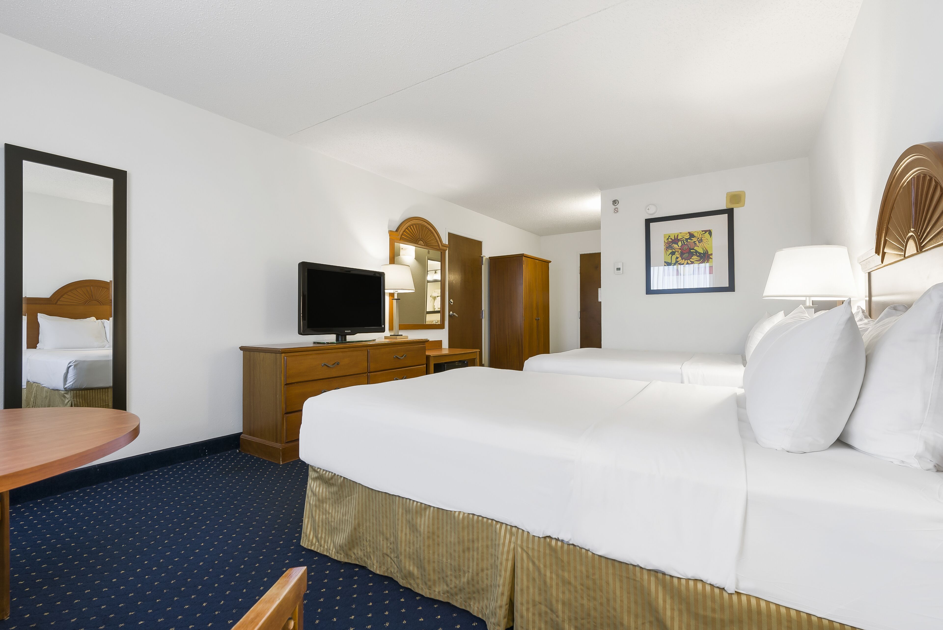 Standard Double Room, 2 Double Beds | In-room safe, desk, blackout drapes, iron/ironing board