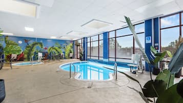 Indoor pool, outdoor pool, open 8:00 AM to midnight, sun loungers