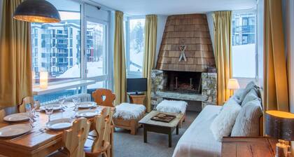 In the center of town, close to the ski slopes, 3 rooms, 2 bedrooms for 4 people