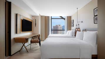 Ropa de cama de alta calidad y minibar