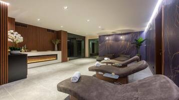 Body treatments, facials, manicures and pedicures, massages