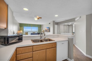 Coffee/tea maker, microwave, oven, dishwasher - Oceanfront Condo in Cherry Grove. Enjoy fun in the sun! Reduced Rates! (North Myrtle Beach)