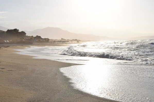 Sun-loungers, beach towels