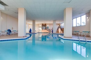 Pool - Oceanfront Condo with indoor pool on 100th St.! Steps to the beach and ocean! Marigot Beach #104 (Ocean City)