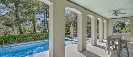 A heated pool