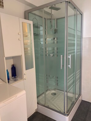 Shower, hair dryer