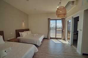 家庭小屋, 多张床, 海洋景观 | 高档床上用品、特色装修、免费 WiFi、床单