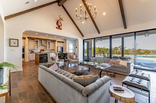 Luxury Estate with Views, Pool & Pickleball Near Austin's Top Venues