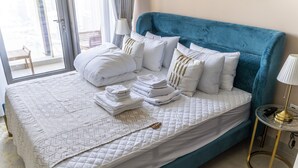 Comfort-Apartment | 1 Schlafzimmer, Zimmersafe, Verdunkelungsvorhänge, Bügeleisen/Bügelbrett