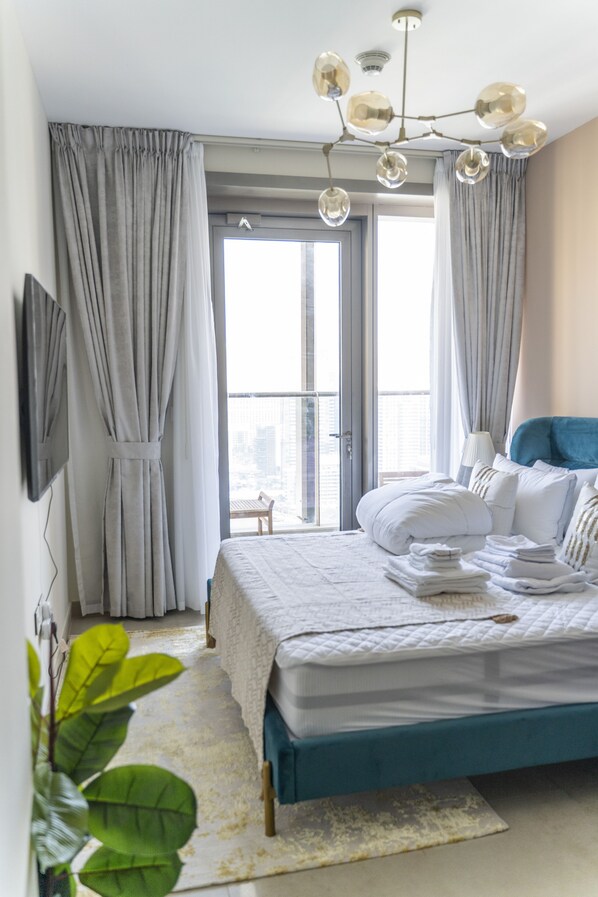 Departamento Confort | 1 habitación, caja de seguridad en la habitación y cortinas blackout