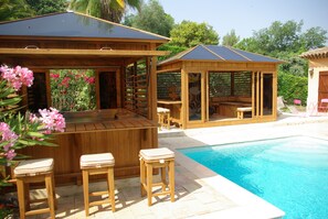 Piscine extérieure, piscine chauffée