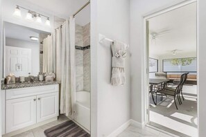 Eco-friendly toiletries, hair dryer, towels - Heated Pool & Game Room Waterfront Family Retreat (Cape Coral)