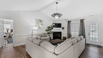 TV, fireplace, streaming services, offices