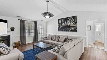 TV, fireplace, streaming services, offices