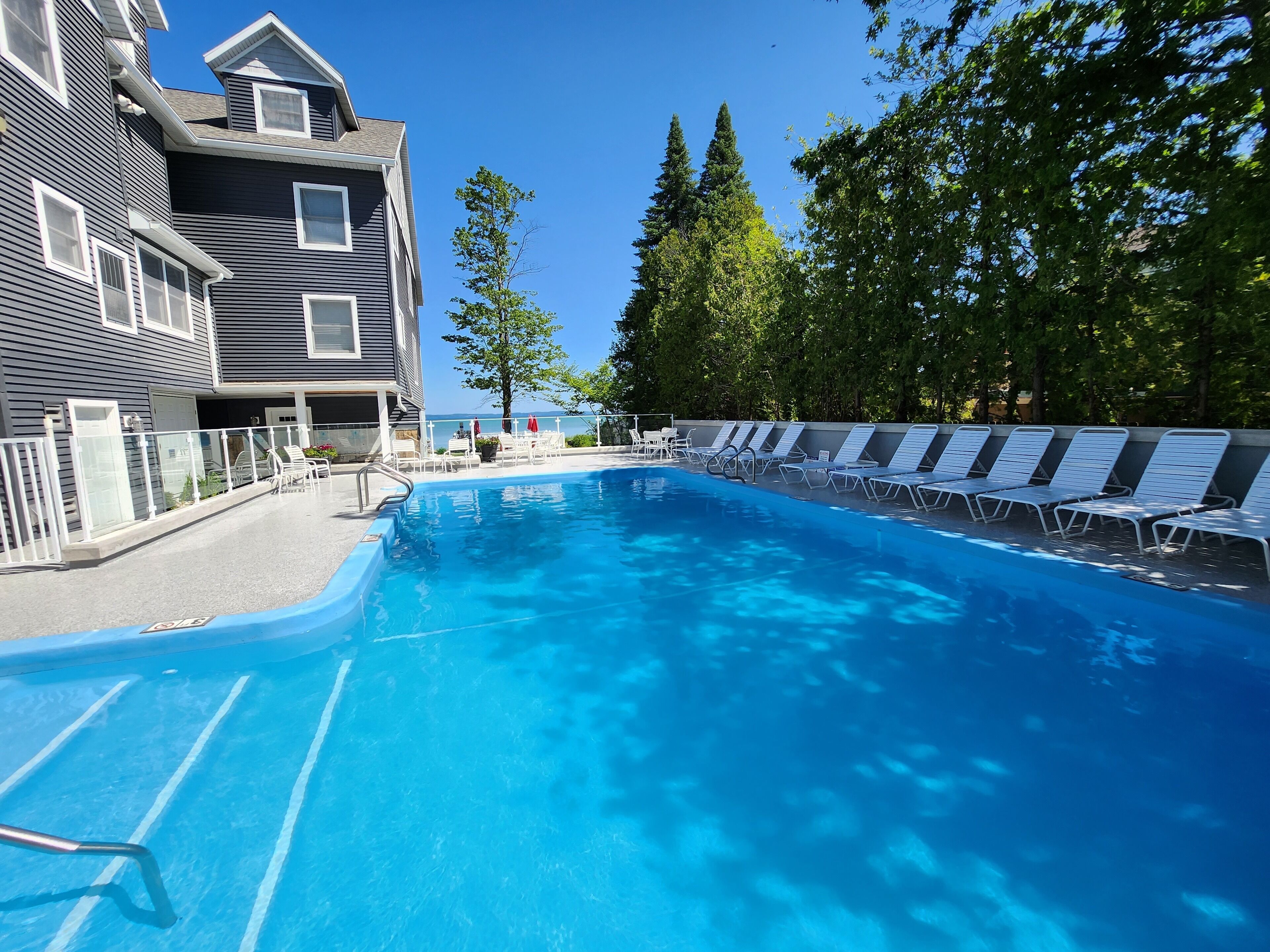 A heated pool