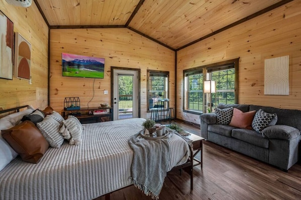 Smart TV, fireplace