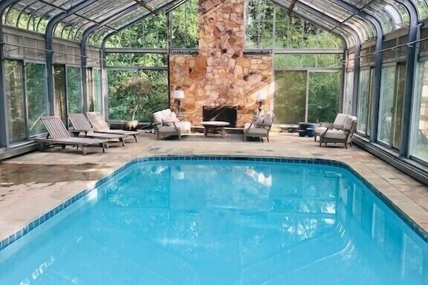 Indoor pool, a heated pool