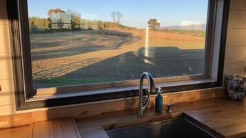 Vue depuis lâhĂ©bergement