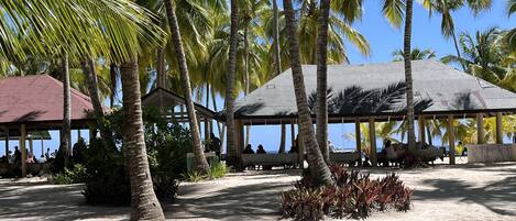 Beach nearby, sun-loungers