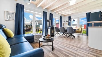 Fernseher, Kamin, Videothek