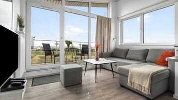 TV, peis, DVD-spiller og stereoanlegg