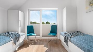 2 soverom, strykejern/-brett, reiseseng for barn og wi-fi (inkludert)