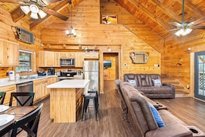 Smart TV, fireplace, video-game console, DVD player