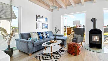 Fernseher, Kamin, Videothek