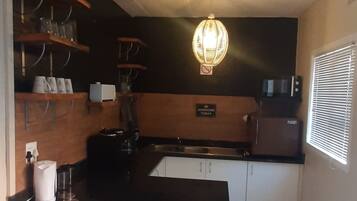 Apartment | Private kitchen | Fridge, microwave, oven, electric kettle