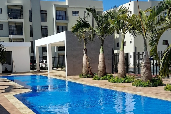 Piscine extérieure, piscine chauffée