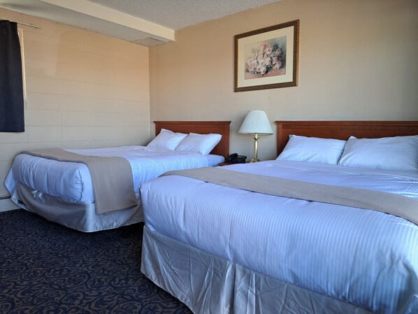 Laptop workspace, free WiFi, bed sheets