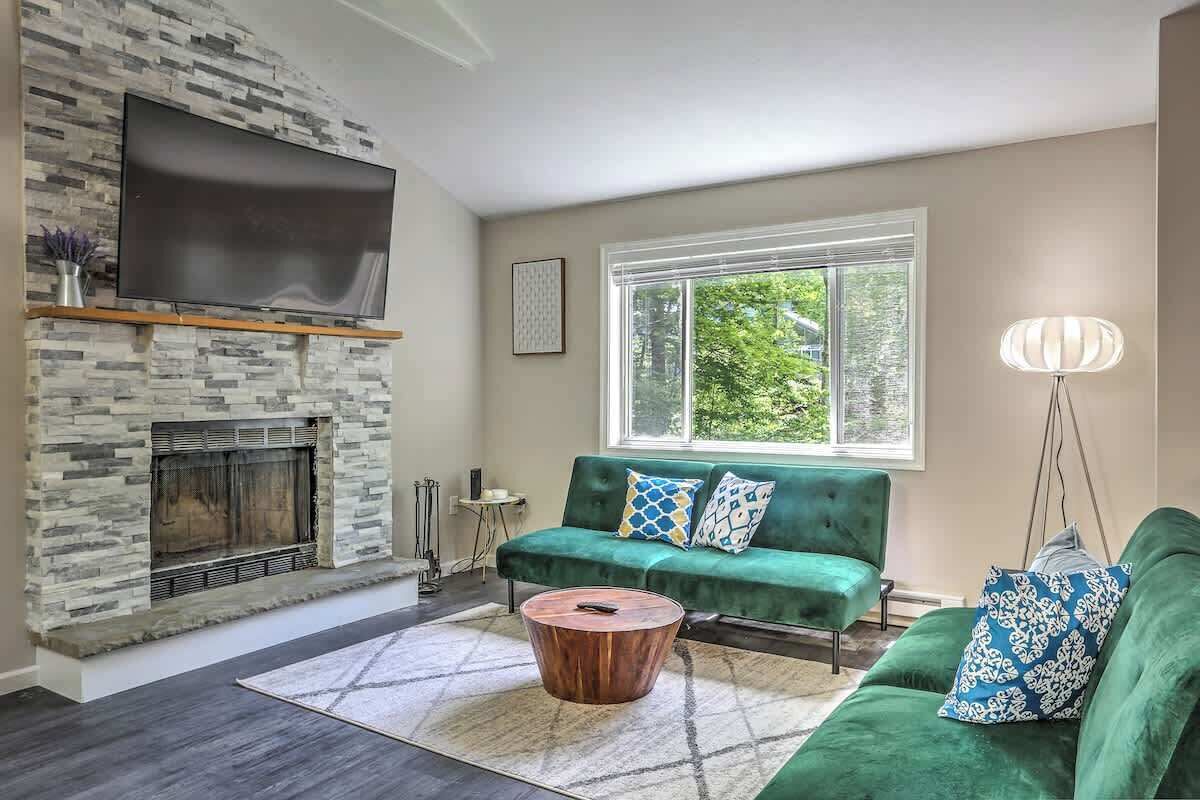 TV, fireplace, video games, offices