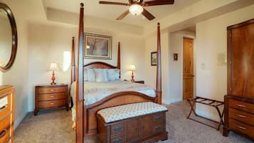 1 bedroom, premium bedding, pillowtop beds, individually decorated