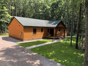 Exterior - Northern MI Log Cabin Inn–Hot Tub, Trails, Pools, Golf (Elmira)