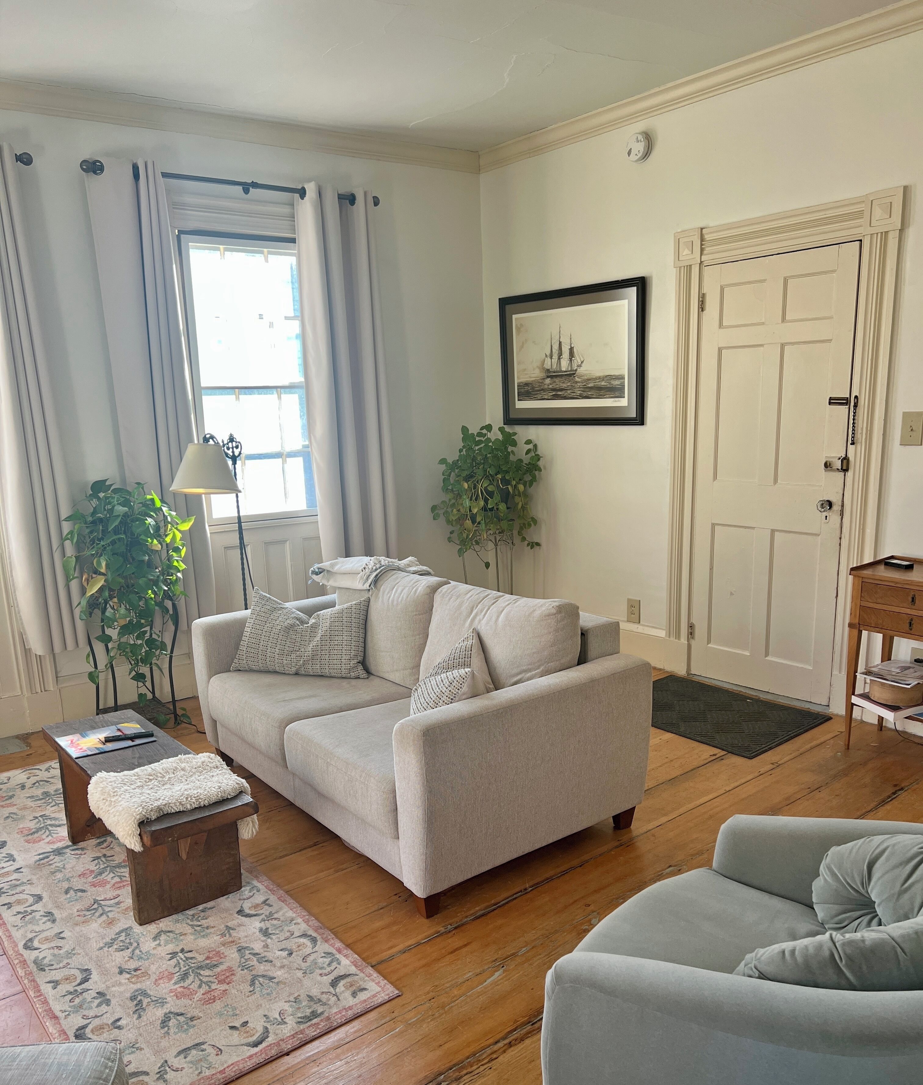 Smart TV, chimenea y libros 