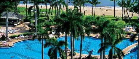A heated pool