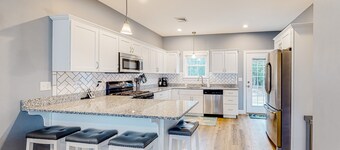 Polished home near the Kennebunks with pool, gym & game room