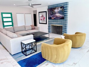 Smart TV, fireplace, offices