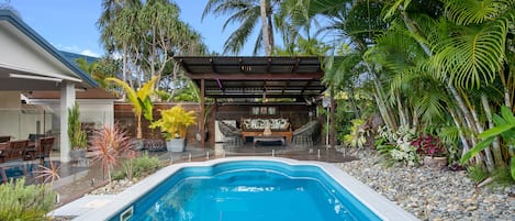 Outdoor pool, a heated pool