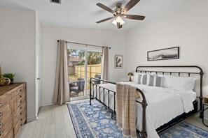 1 bedroom, iron/ironing board, travel crib, free WiFi