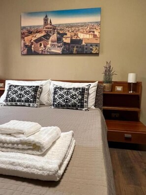 Camera, 1 letto matrimoniale con divano letto, bagno condiviso