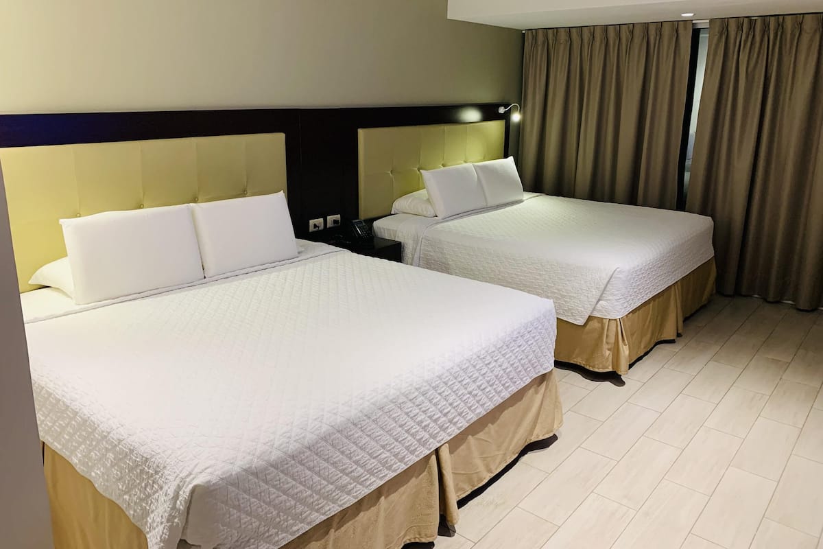 Standard Room, 2 Double Beds | Minibar, soundproofing, free WiFi, bed sheets