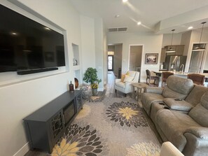 TV, fireplace, DVD player