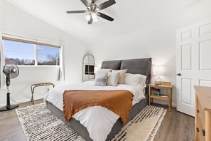 1 bedroom, iron/ironing board, travel crib, free WiFi