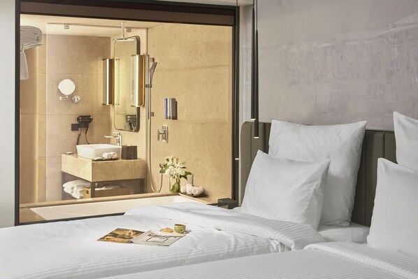 In-room safe, desk, laptop workspace, iron/ironing board