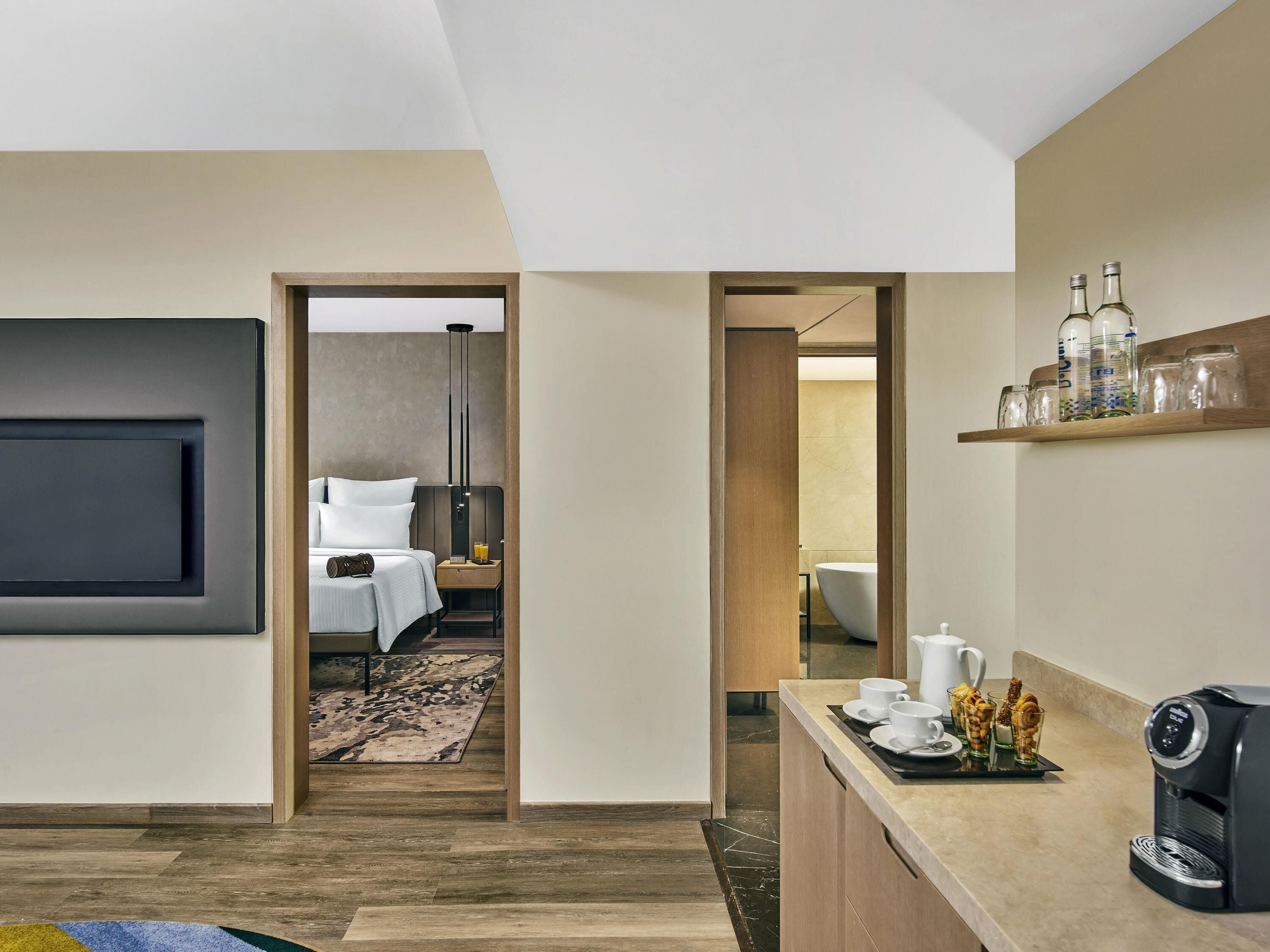 Superior Suite King Bed with Living Room, Cocktail Hours &amp; Short Eats, 20% OFF On F&amp;B And Spa | In-room safe, desk, laptop workspace, iron/ironing board