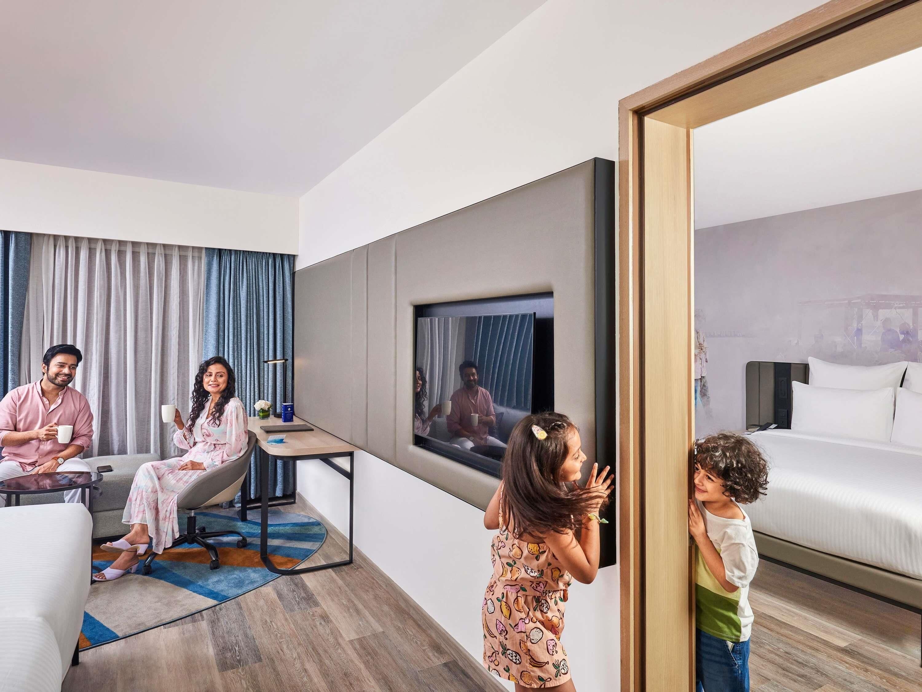 In-room safe, desk, laptop workspace, iron/ironing board