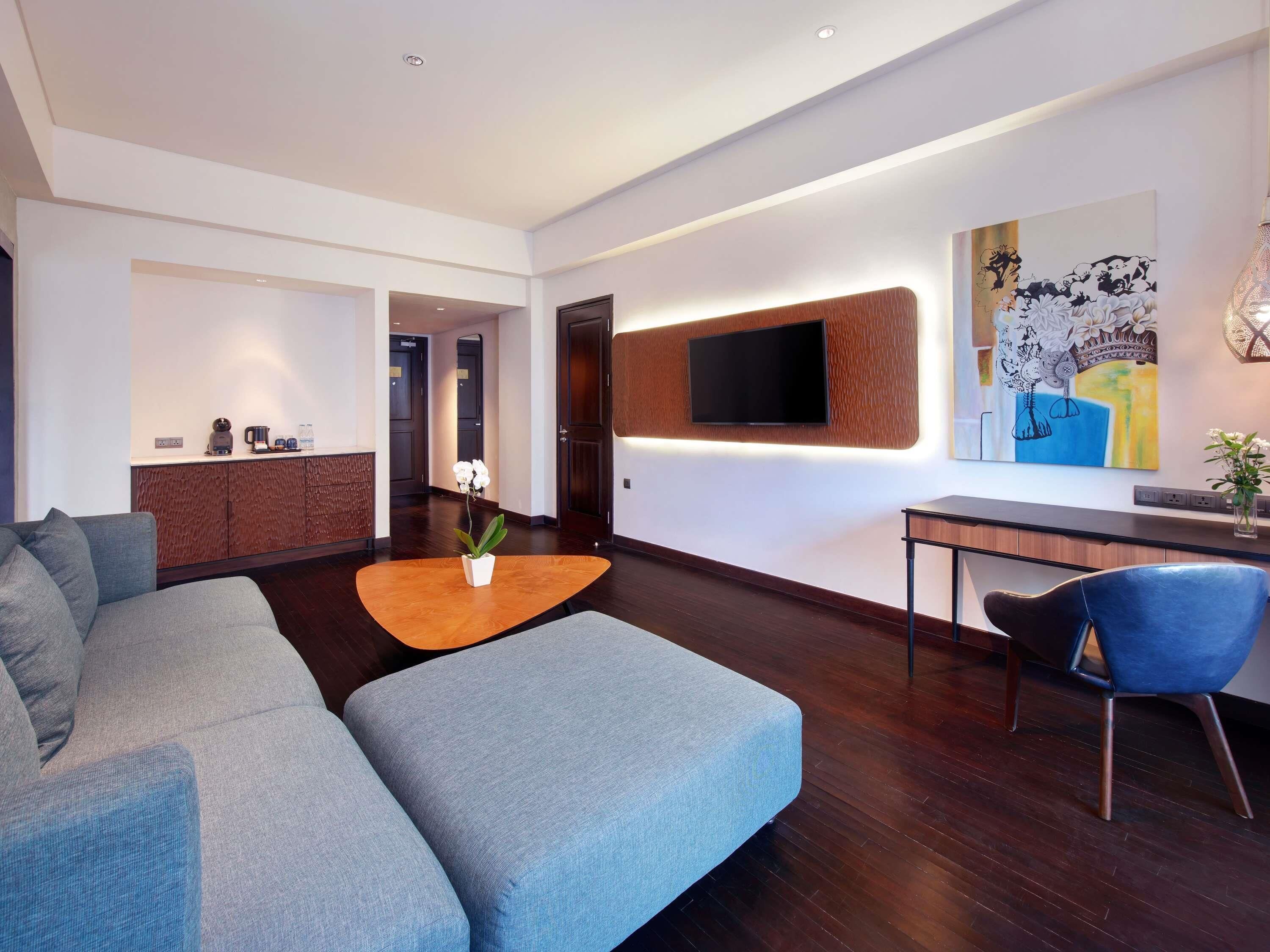 Executive-suite - 1 kingsize-seng | Pengeskab på værelset, skrivebord, arbejdsområde til bærbare computere