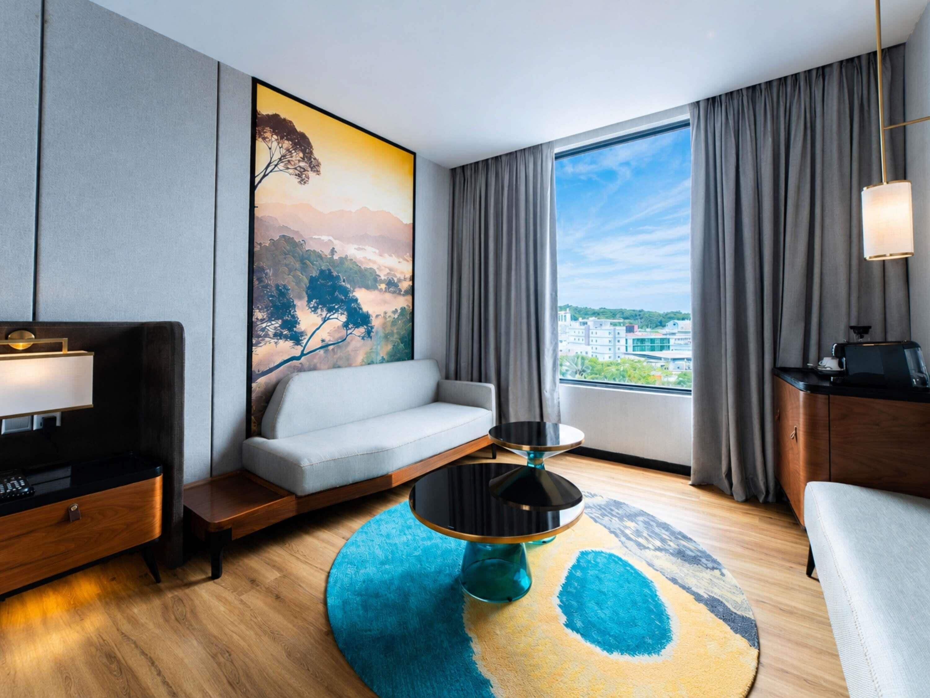 Junior Suite with 1 King Size Bed | In-room safe, blackout curtains, iron/ironing board, free WiFi