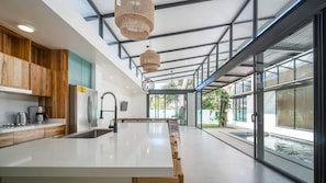 Fridge, microwave, oven, dishwasher - Open Living Style Home 1Km From the Beach (Potrero)